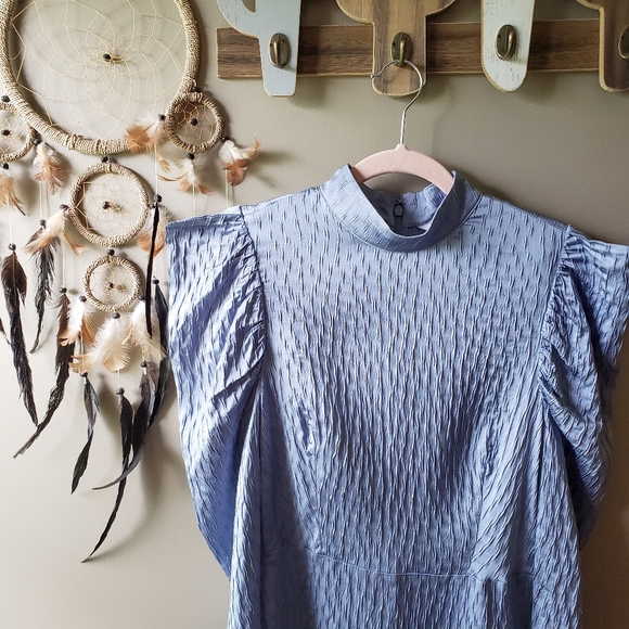 & Other Stories | Jacquard Puff Sleeve Mini Dress - Picture 5 of 9